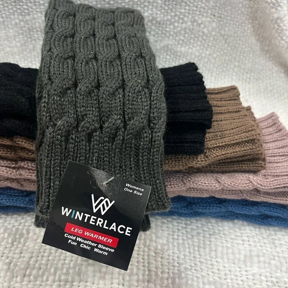 NWT LOT OF 5✨Winterlace Cable Knit leg warmers - Picture 8 of 8